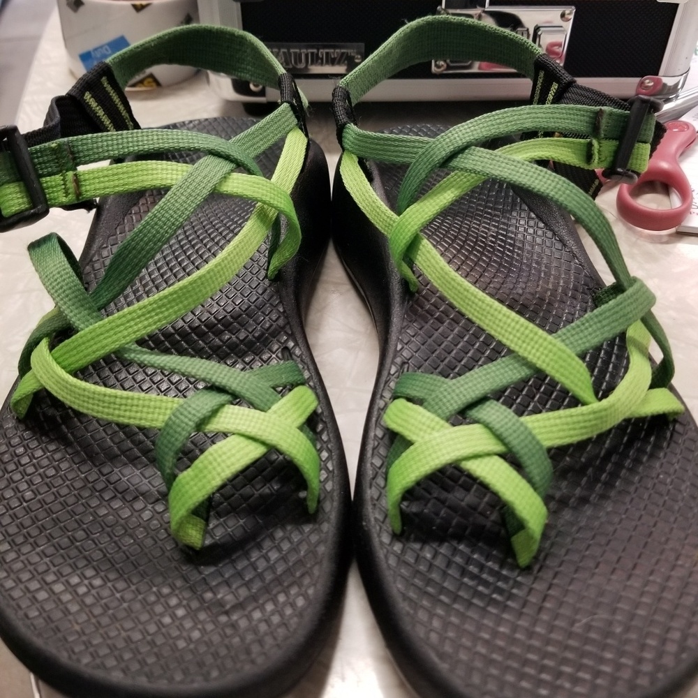 Green Chacos - Size 8
